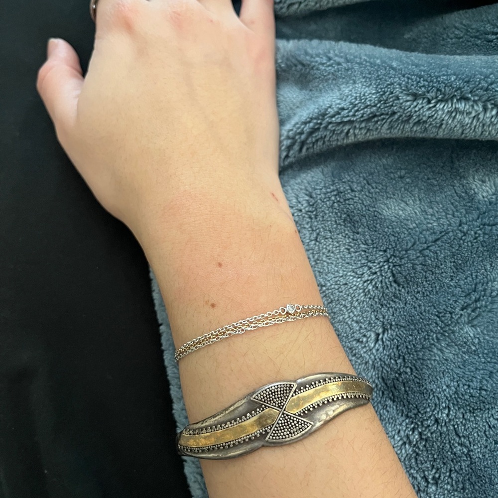 Vintage Sterling Silver Cuff Bracelet - Picture 4 of 4